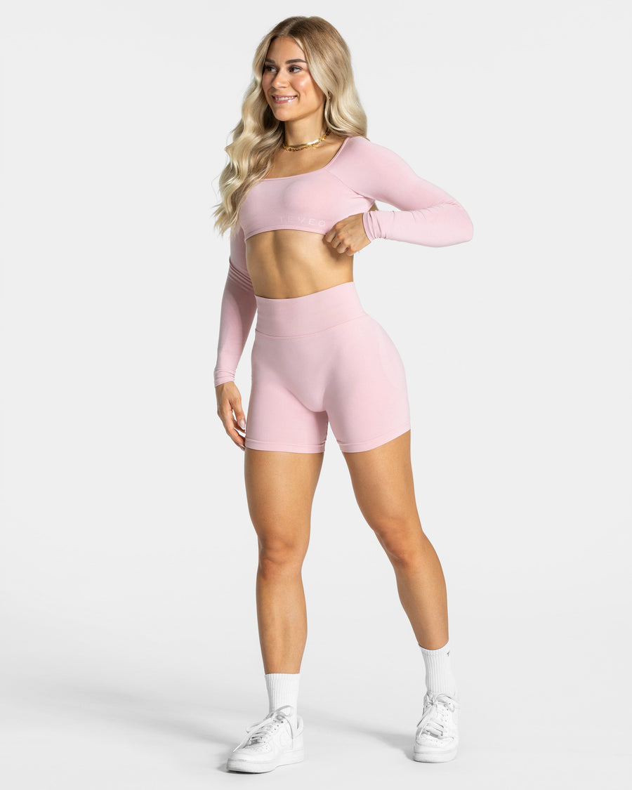 Haut à manches longues Femme Backless « rose »
