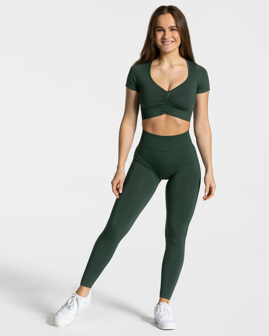 Crop Top Focus « vert foncé »