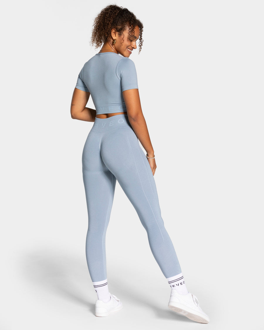 Crop Top Focus « bleu acier »