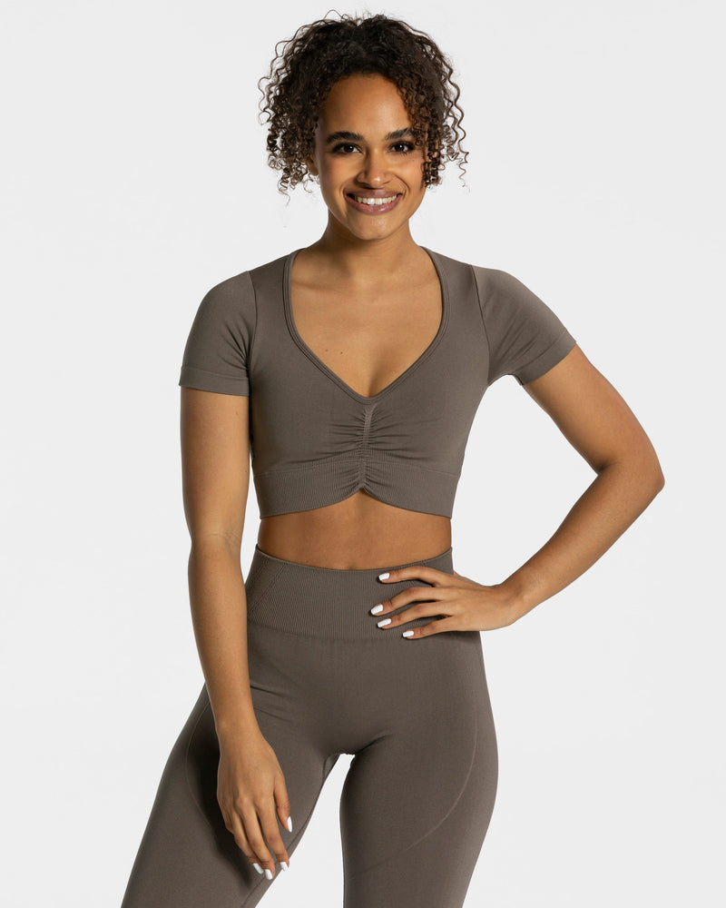 Crop Top Focus « taupe »