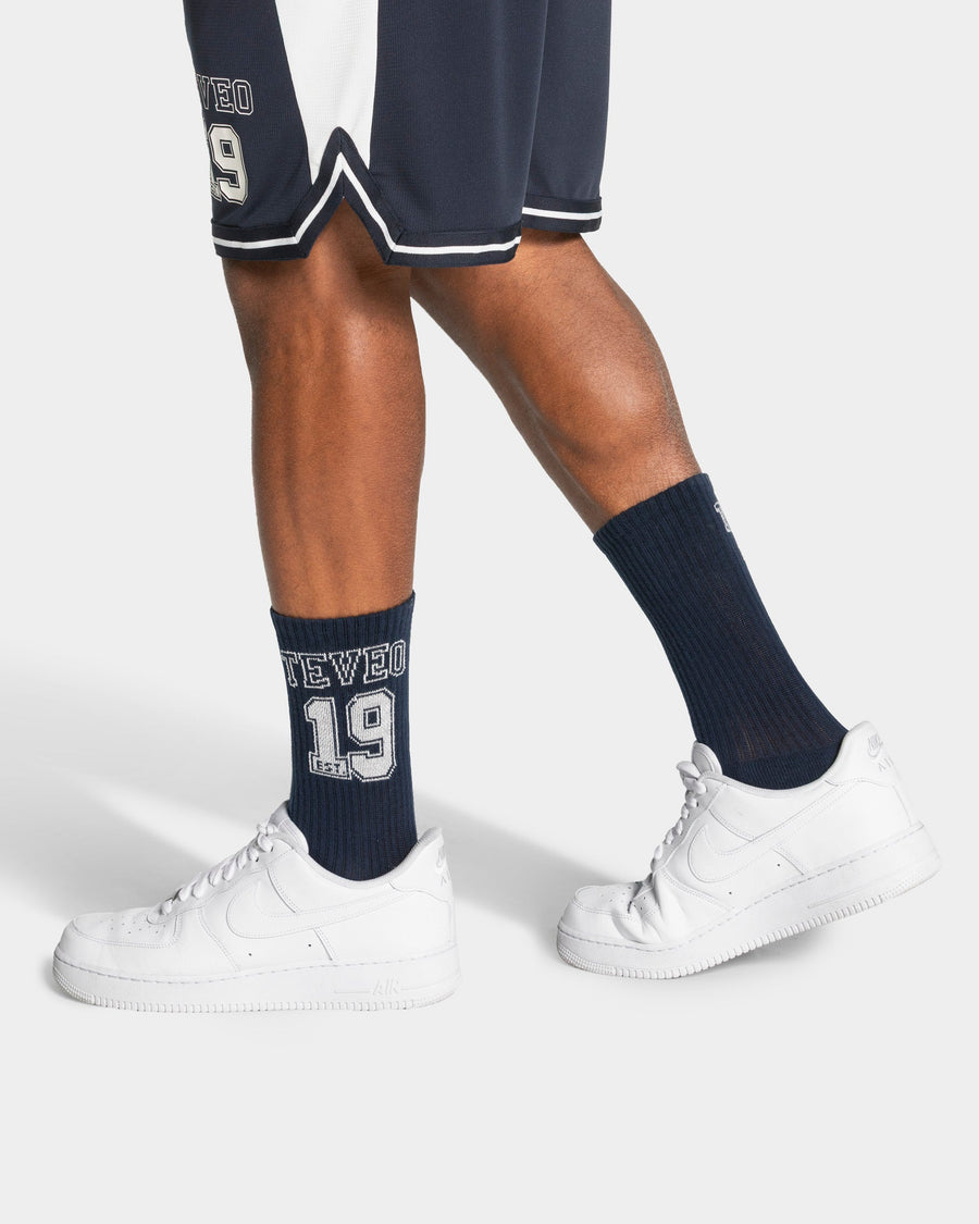 Chaussettes Football (2 paires) « Midnight/blanc cassé »
