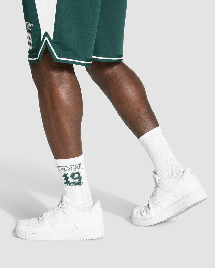 Chaussettes Football (2 paires) « Vert foncé/blanc cassé »