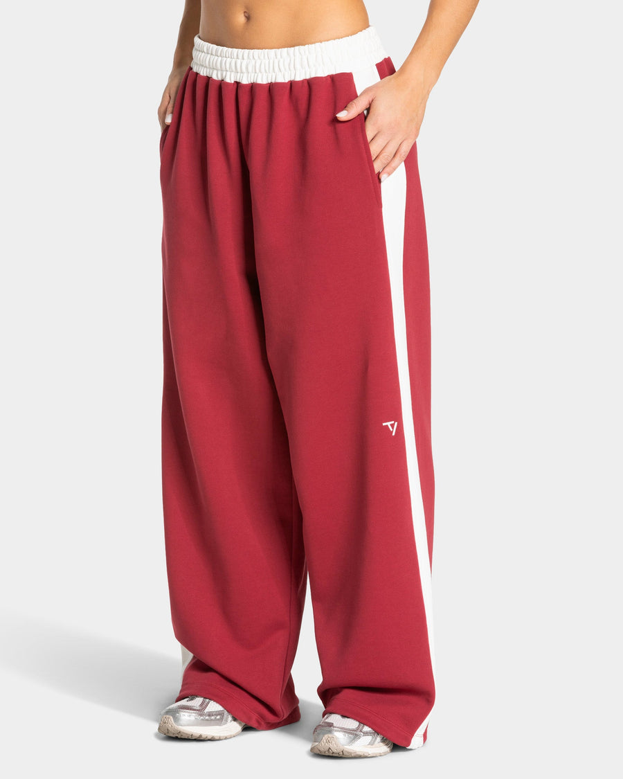 Pantalon de jogging Wide Leg Football « Cranberry »