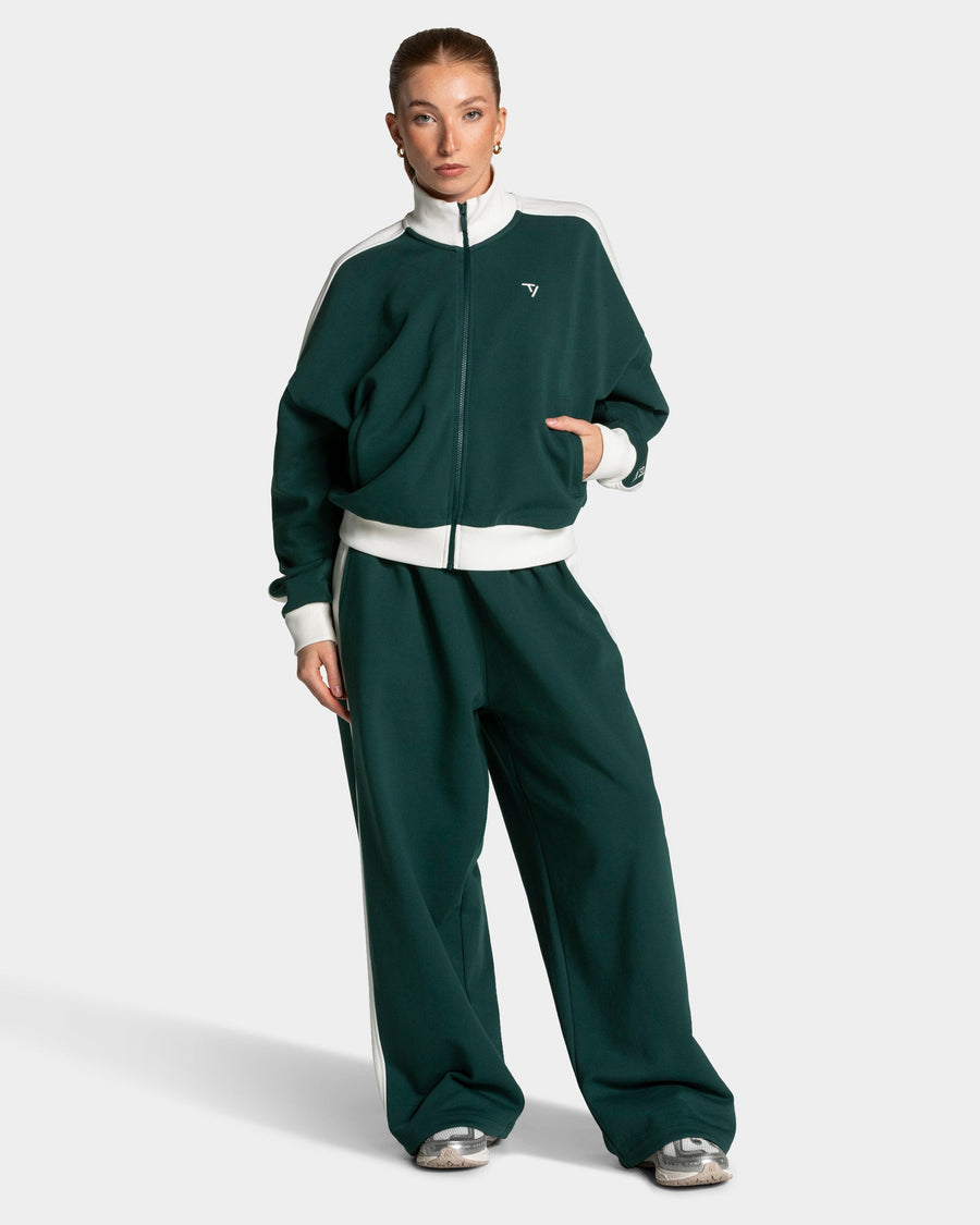 Veste de sport zippée Football « Vert foncé »