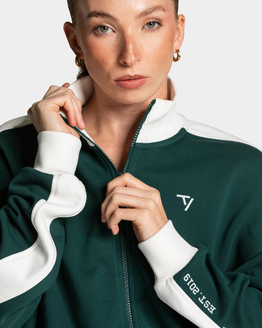 Veste de sport zippée Football « Vert foncé »