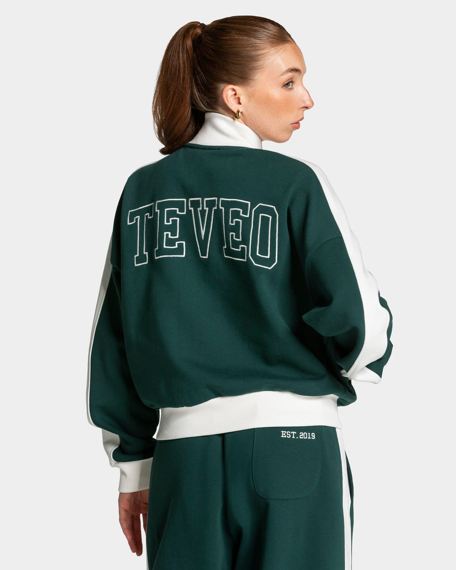 Veste de sport zippée Football « Vert foncé »
