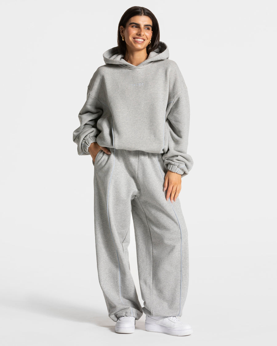 Sweat-shirt Contrastline Hooded « gris clair »