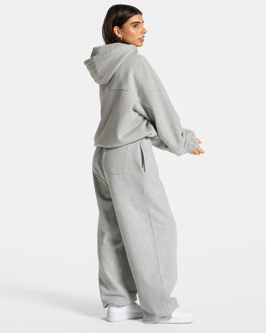 Sweat-shirt Contrastline Hooded « gris clair »