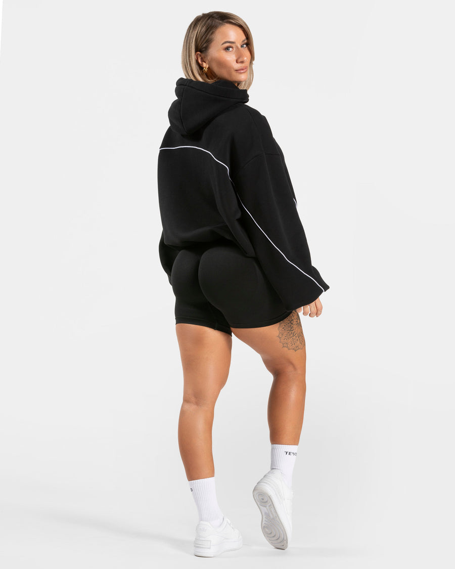 Sweat-shirt Contrastline Hooded « noir »