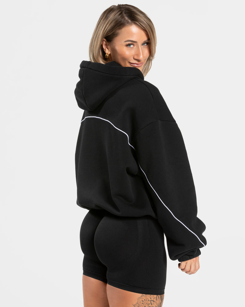 Sweat-shirt Contrastline Hooded « noir »