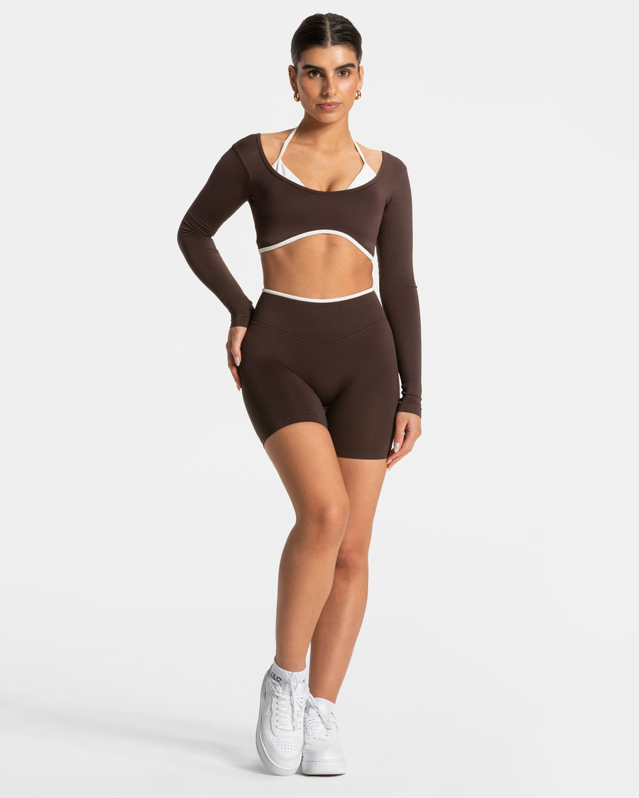 Short Sculpt scrunch Contrastline « Espresso »