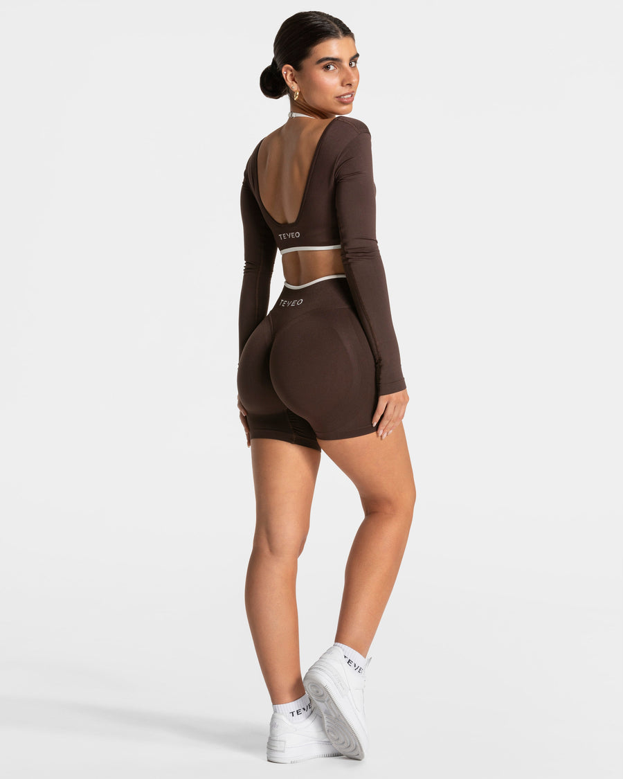 Short Sculpt scrunch Contrastline « Espresso »