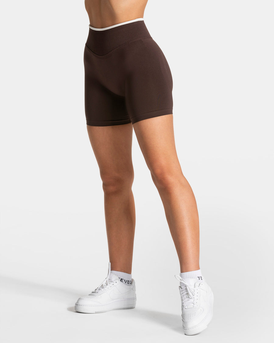 Short Sculpt scrunch Contrastline « Espresso »