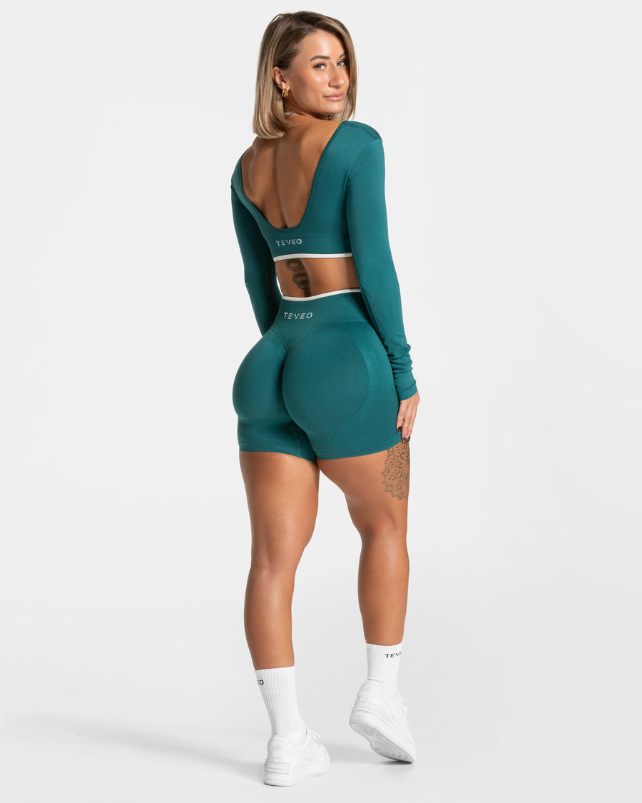 Short Contrastline Sculpt scrunch « Petrol »