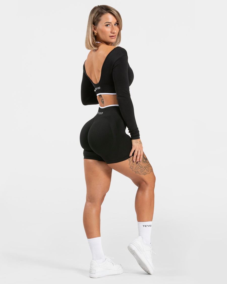 Short Contrastline Sculpt scrunch « noir »