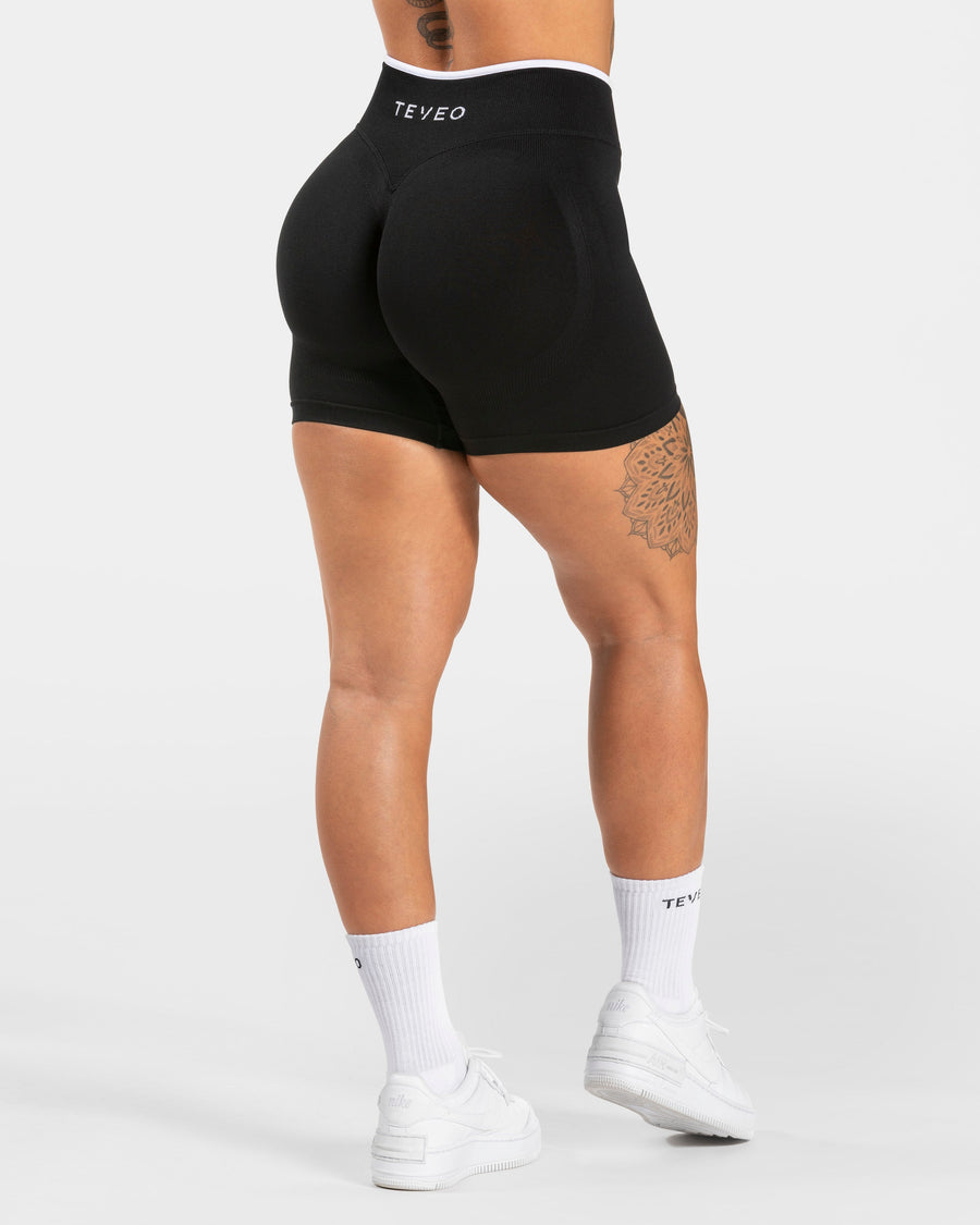 Short Contrastline Sculpt scrunch « noir »