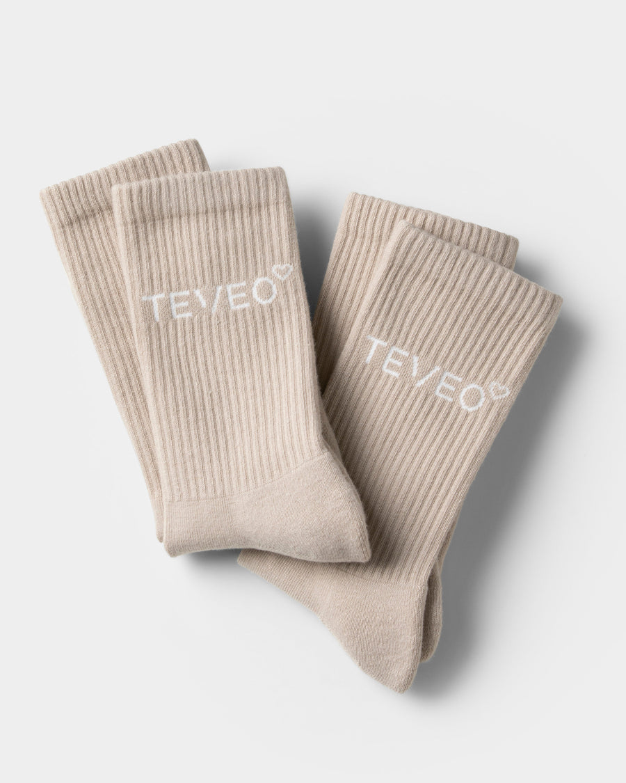 Chaussettes Contrastline (2 paires) « crème - blanc cassé »