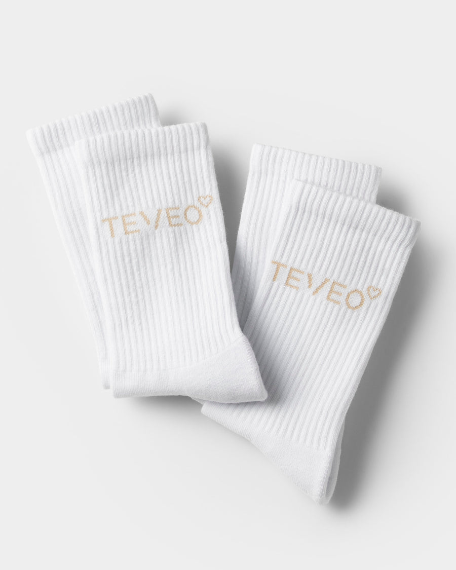 Chaussettes Contrastline (2 paires) « blanc cassé - crème »