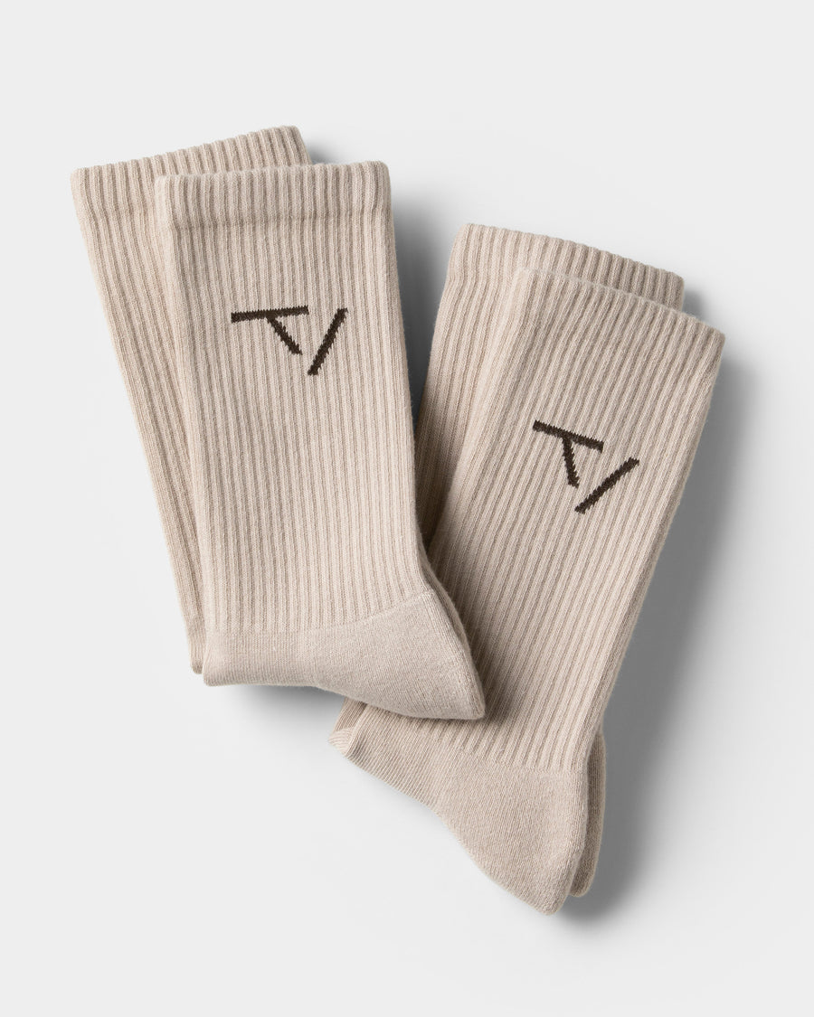 Chaussettes Contrastline TV (2 paires) « crème »