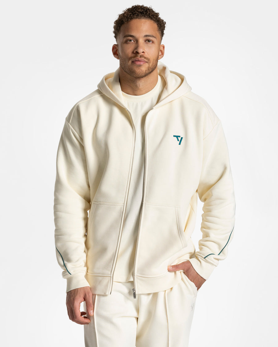 Veste de sport zippée Contrastline « Off White »