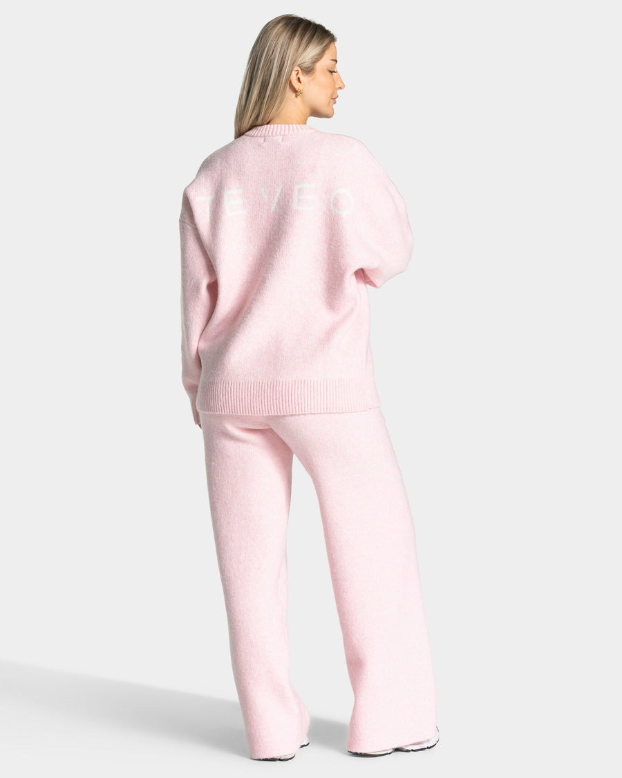 Pantalon jambe droite Knit « Rose »