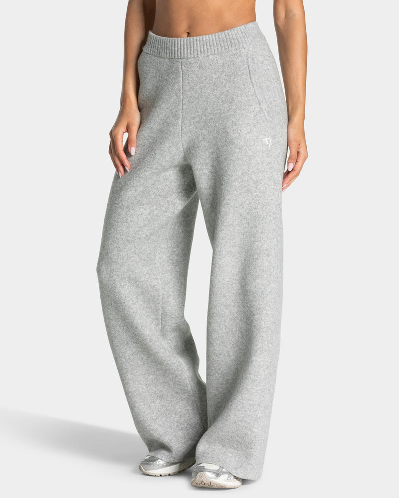 Pantalon jambe droite Knit « Gris chiné »