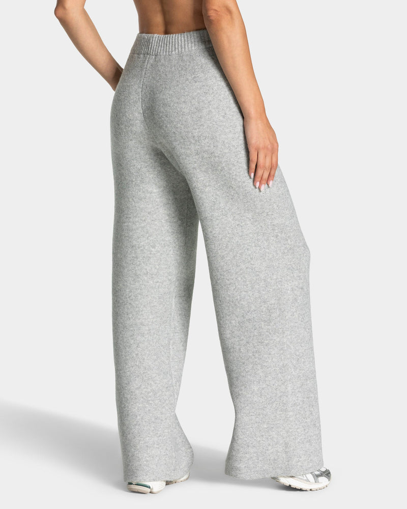 Pantalon jambe droite Knit « Gris chiné »