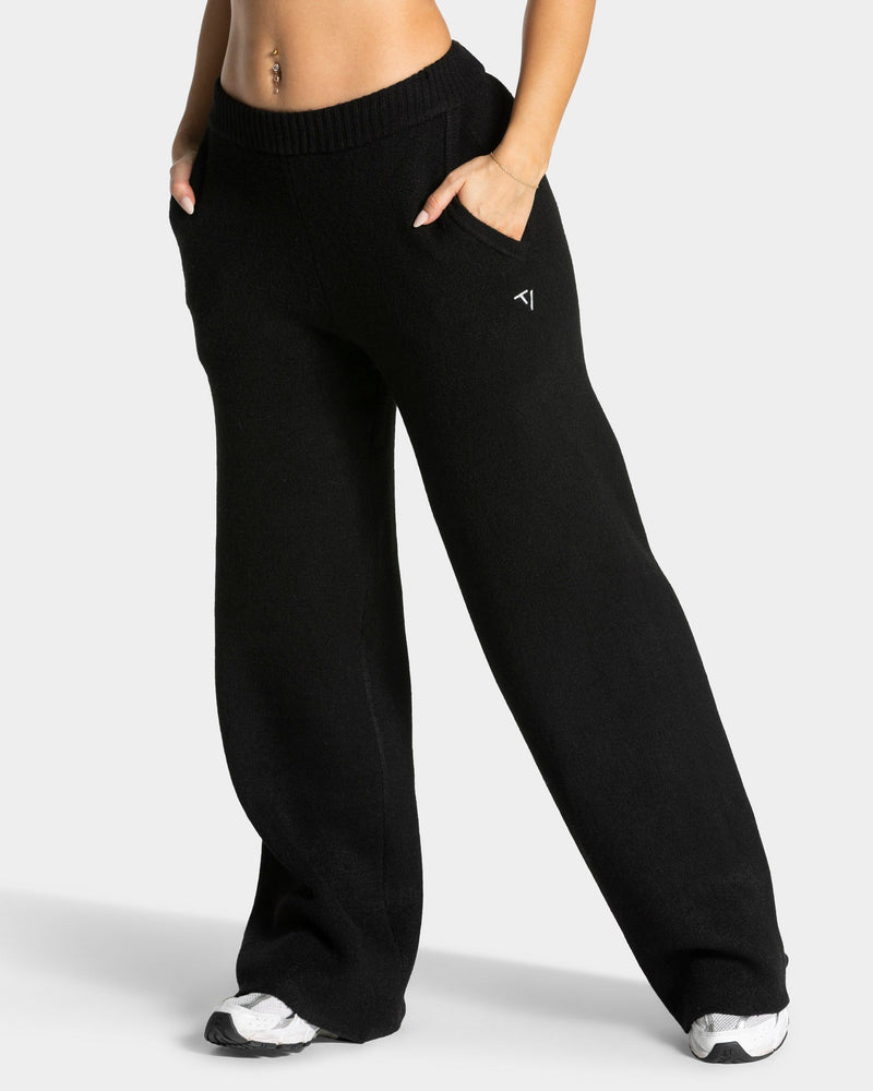 Pantalon jambe droite Knit « Noir »