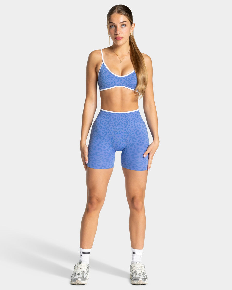 Short Sculpt Scrunch Contrastline « Léopard Azure »
