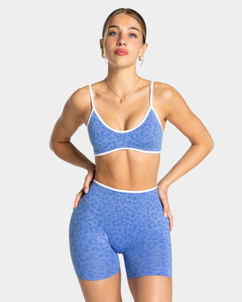 Brassière Contrastline « Léopard Azure »