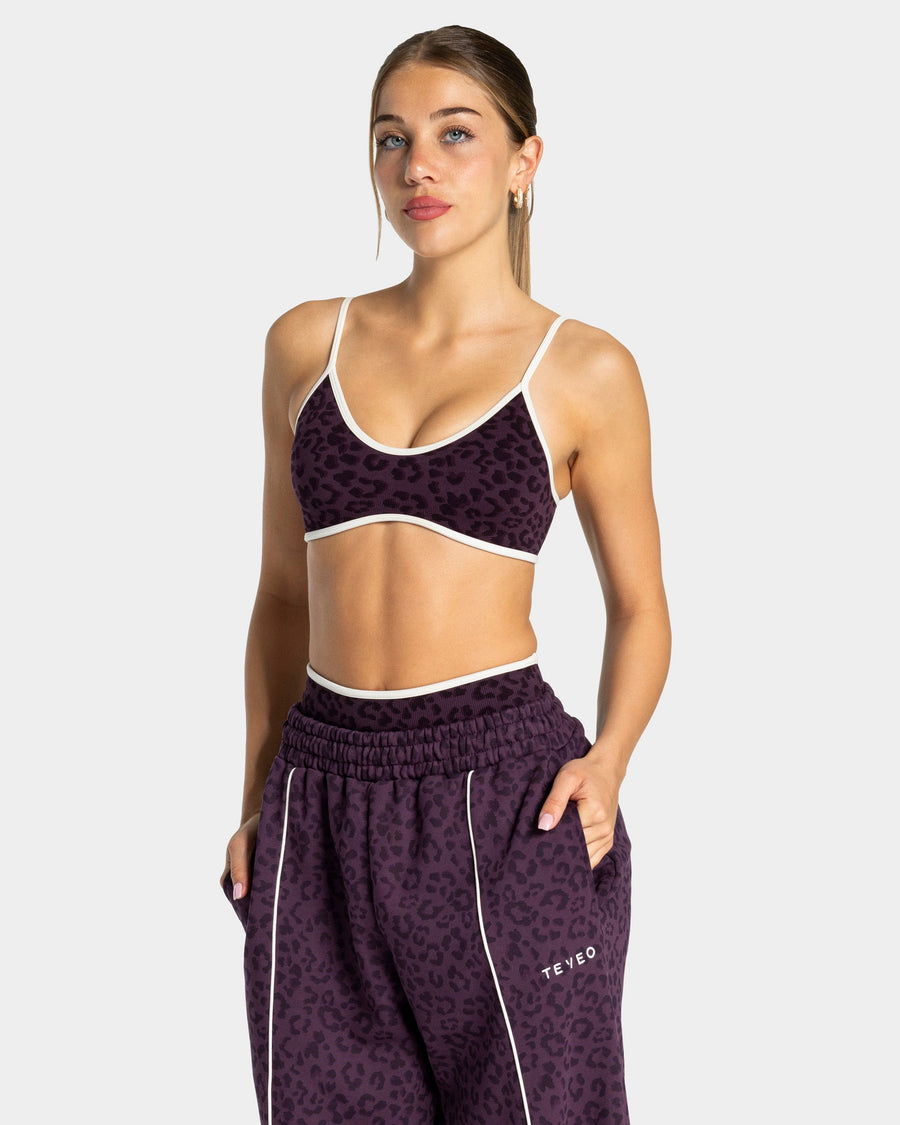 Brassière Contrastline « Léopard Blackberry »