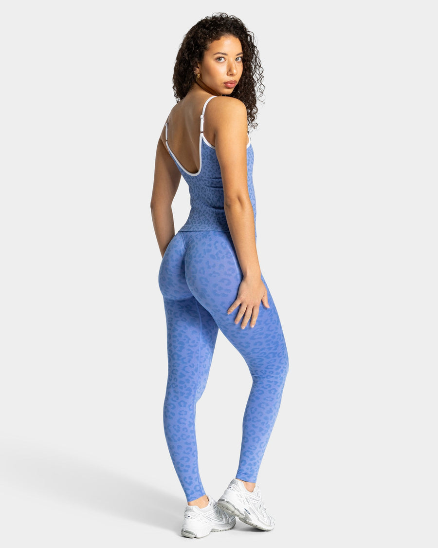 Legging Sculpt Scrunch Contrastline « Léopard Azure »