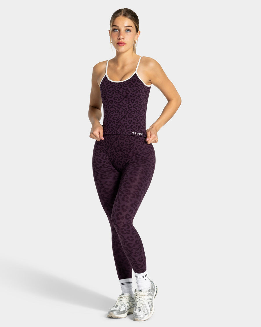 Legging Sculpt Scrunch Contrastline « Léopard Blackberry »