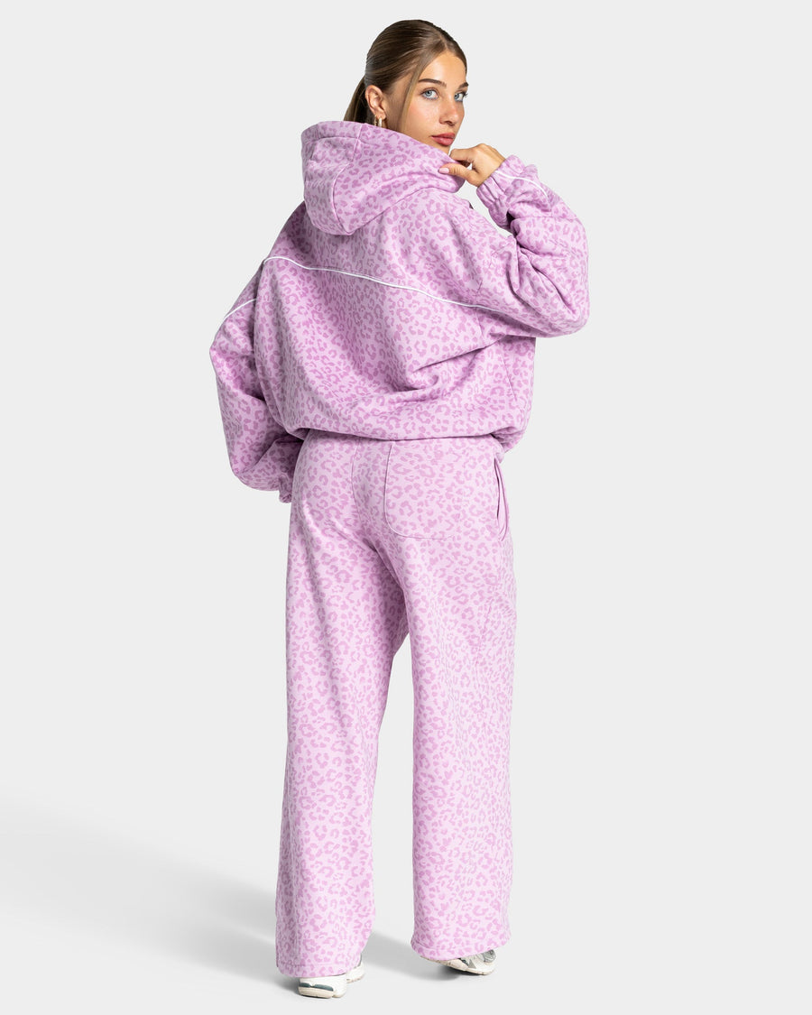 Sweat à capuche Contrastline « Léopard orchidée »