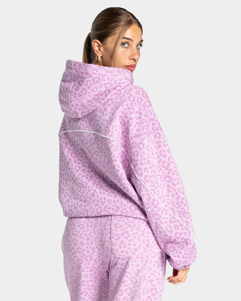 Sweat à capuche Contrastline « Léopard orchidée »