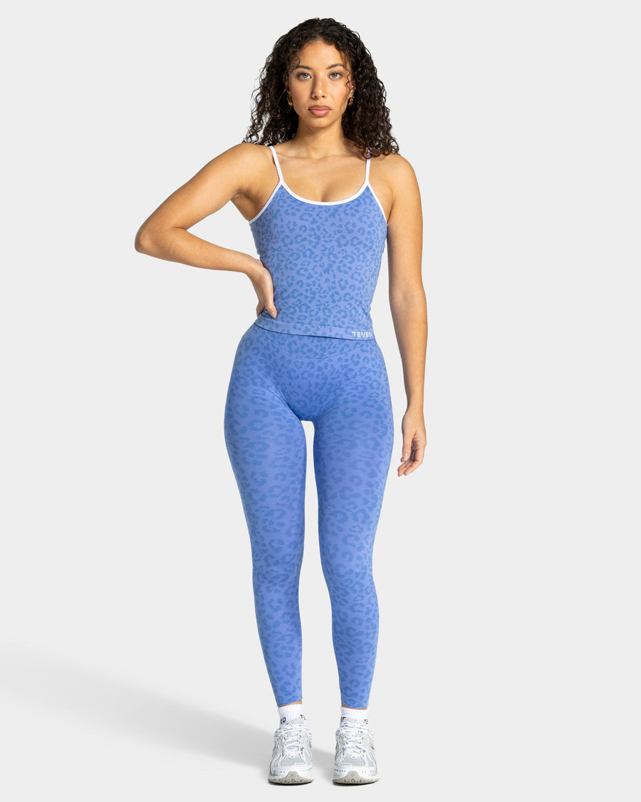 Legging Contrastline « Léopard Azure »
