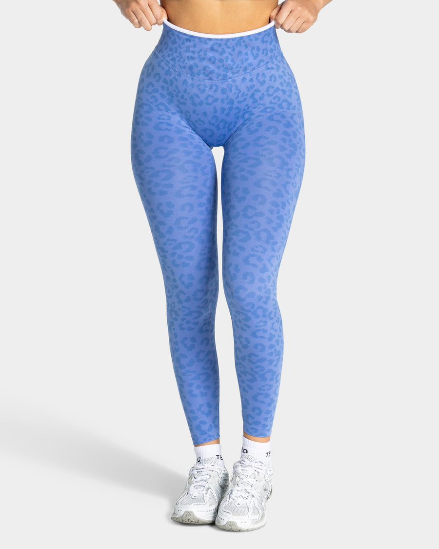 Legging Contrastline « Léopard Azure »
