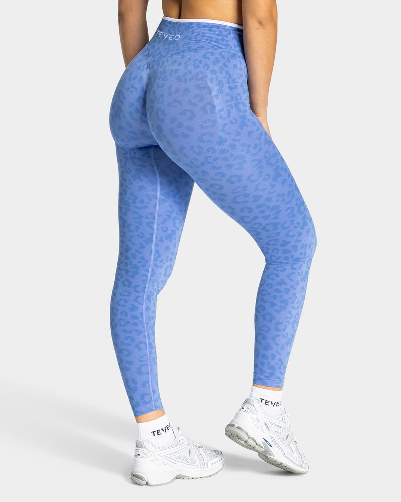 Legging Contrastline « Léopard Azure »