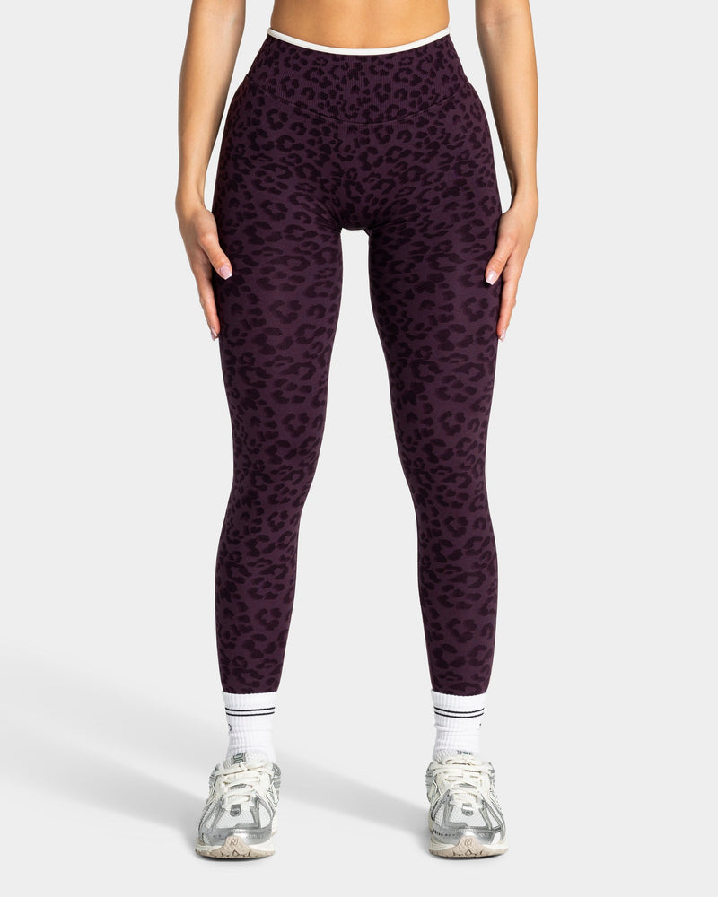 Legging Contrastline « Léopard blackberry »