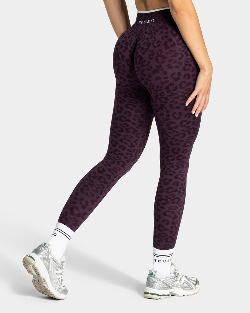 Legging Contrastline « Léopard blackberry »