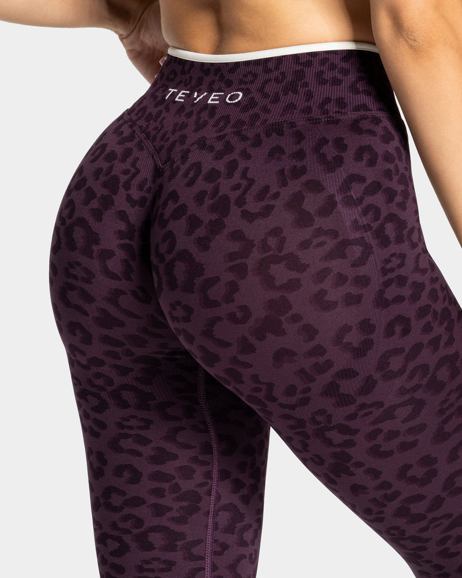 Legging Contrastline « Léopard blackberry »