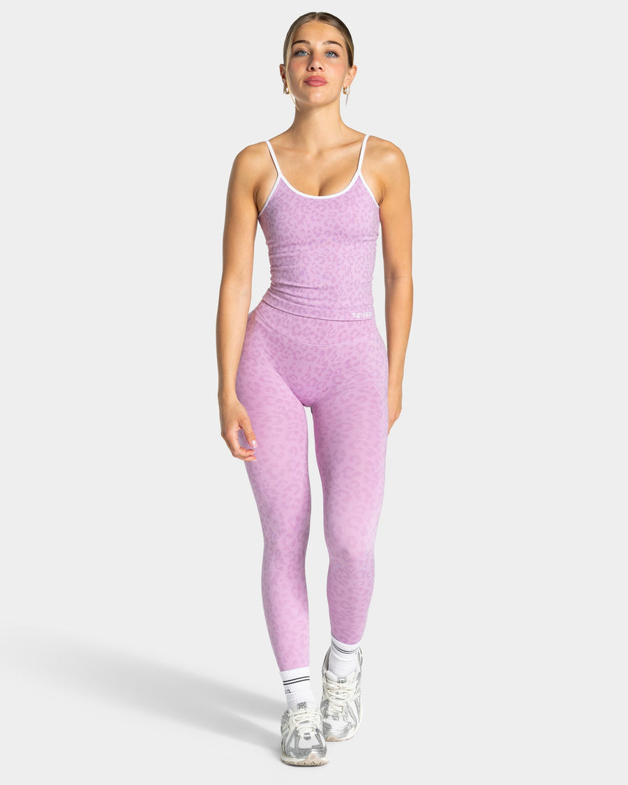 Legging Contrastline « Léopard orchidée »