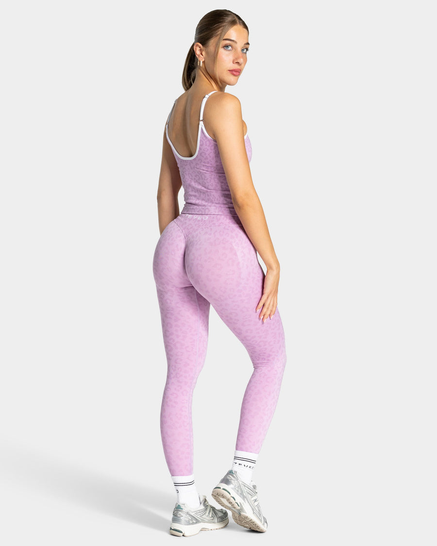 Legging Contrastline « Léopard orchidée »