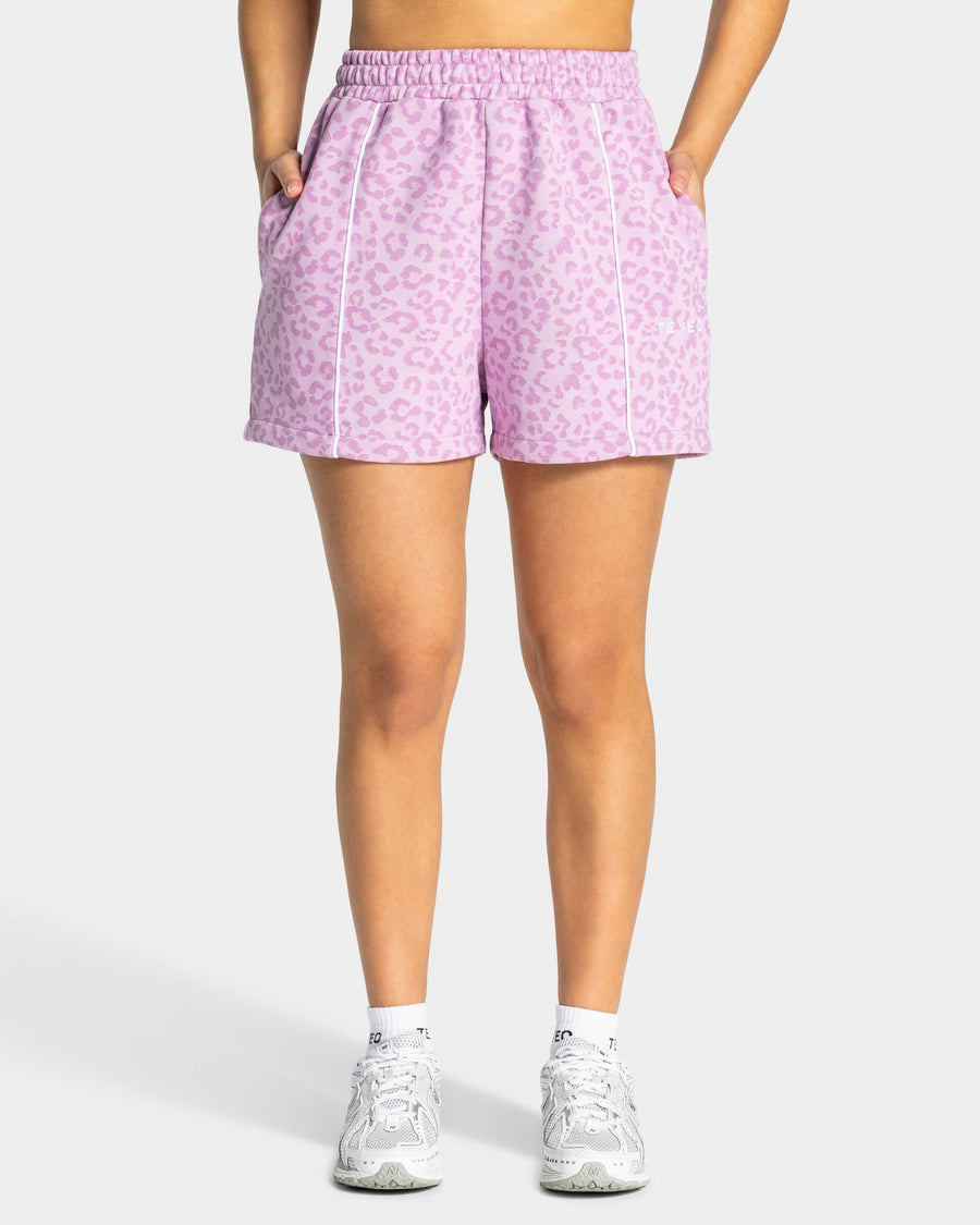 Short oversize Contrastline « Léopard orchidée »