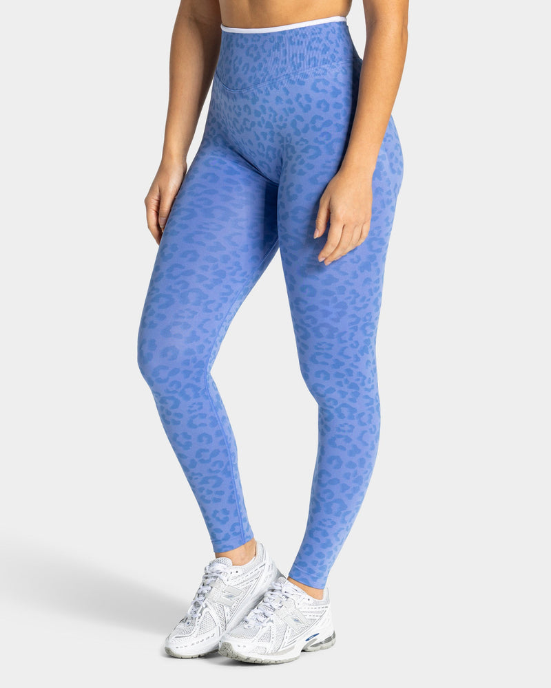 Legging Sculpt Scrunch Contrastline « Léopard Azure »