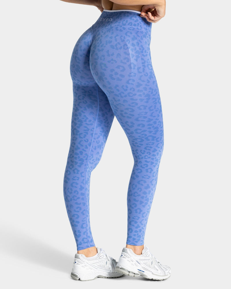 Legging Sculpt Scrunch Contrastline « Léopard Azure »
