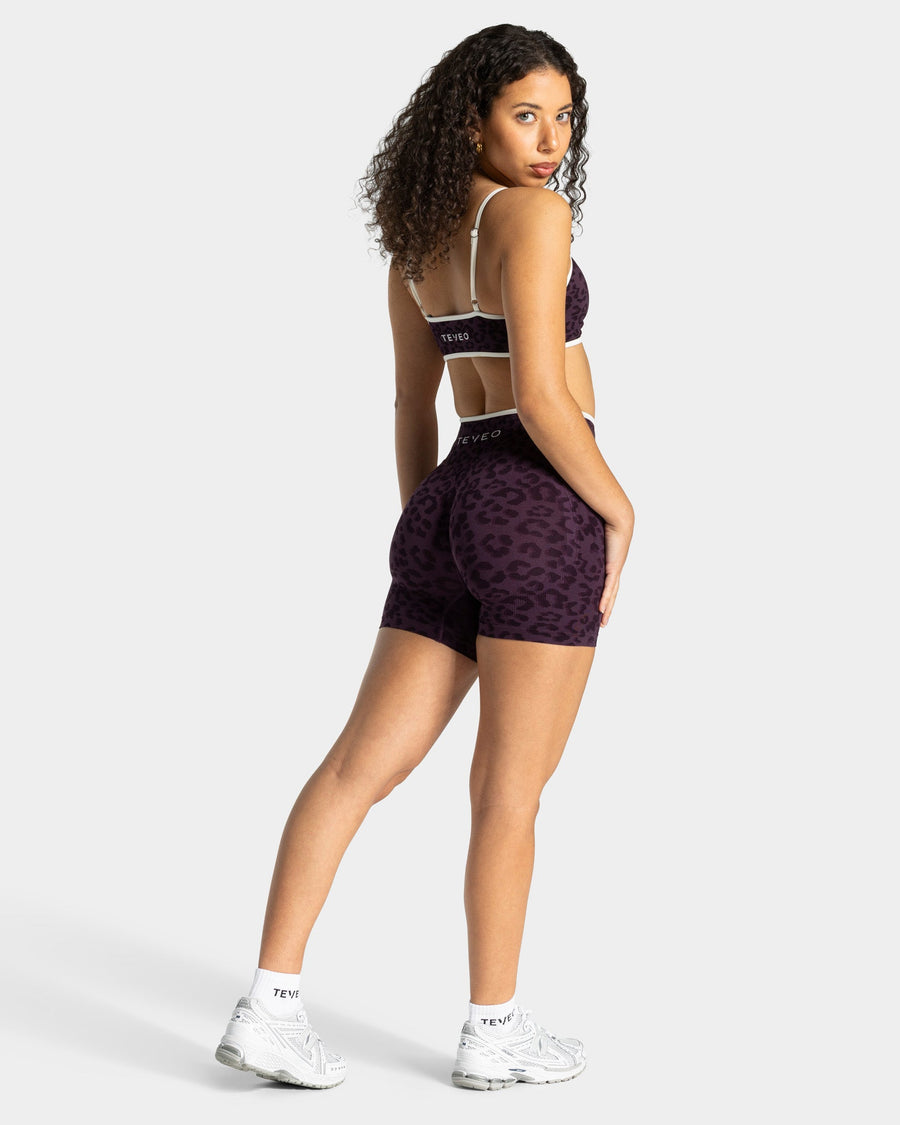 Short Sculpt Scrunch Contrastline « Léopard Blackberry »
