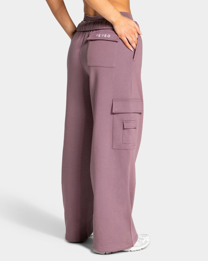 Pantalon de jogging cargo jambe large Lift « Mauve »