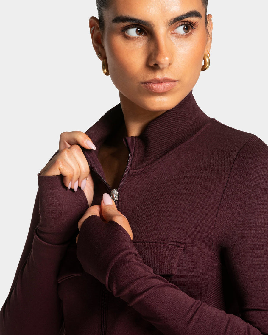 Veste de sport cargo zippée Lift « Merlot »