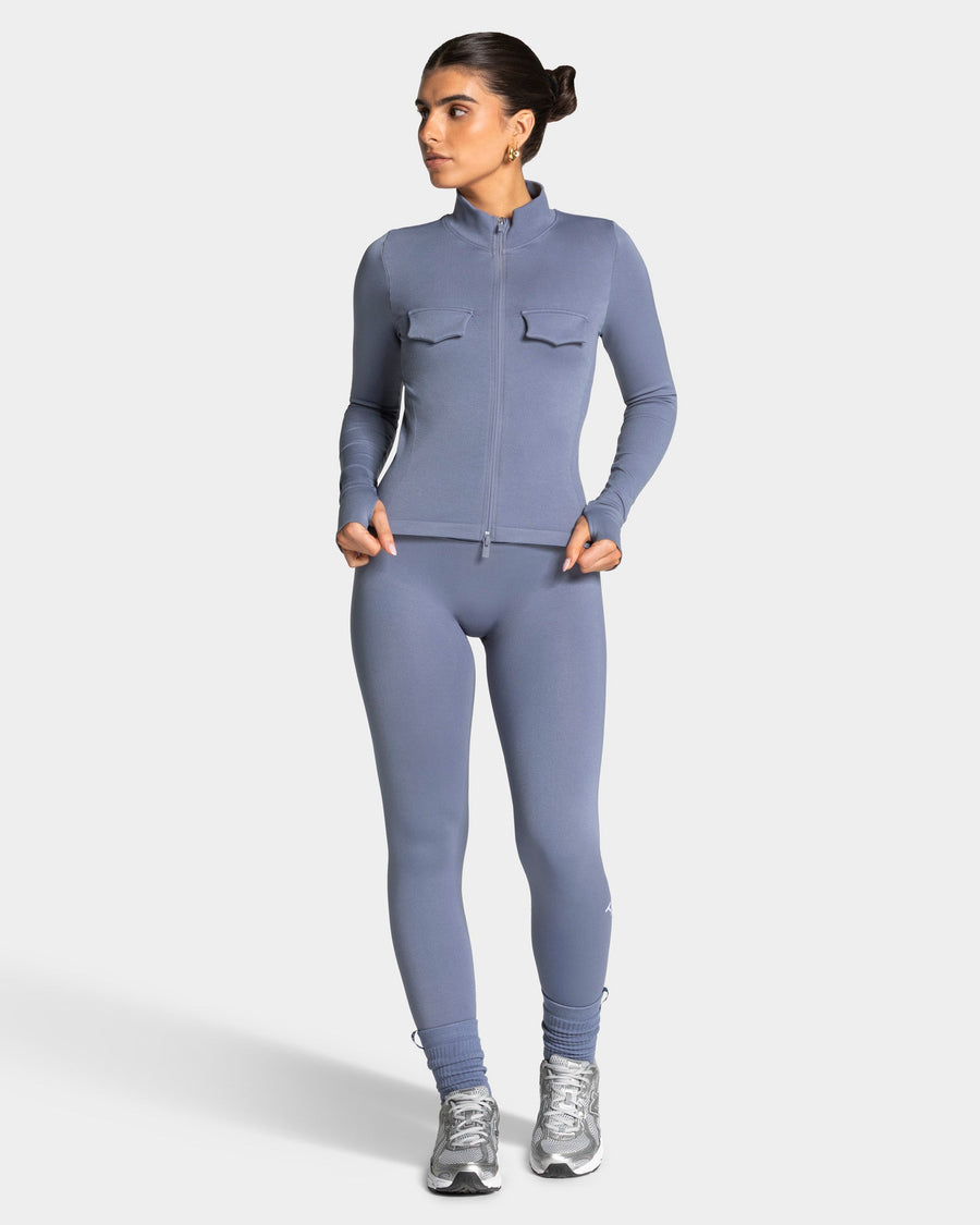 Veste de sport cargo zippée Lift « Bleu acier »